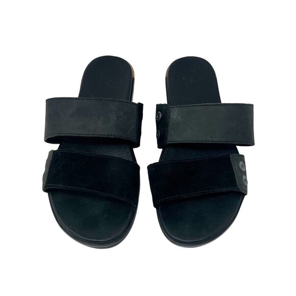 Sorel Torpeda Slide II Black Leather & Suede Sandals size 7.5 - Picture 12 of 13